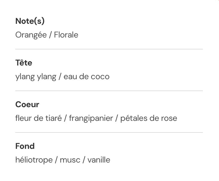 Fondant parfumée ; Monoï rosé