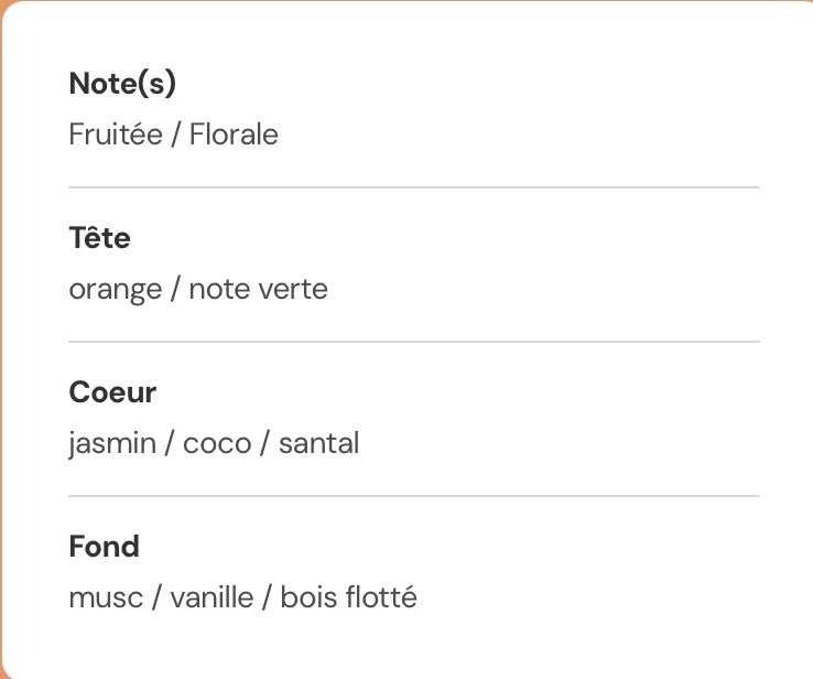 Fondant parfumée : eau de coco