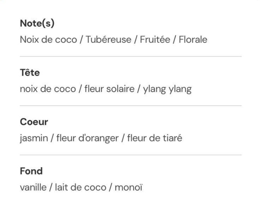 Fondant crémeux Squeechy : Monoï coco
