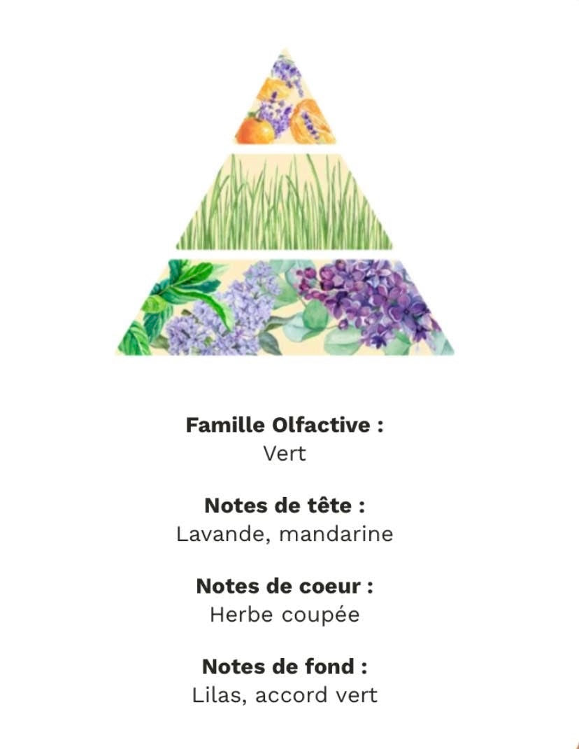 Fondant parfumée : herbe fraîchement coupé